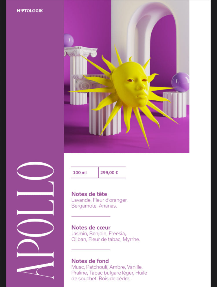 Mytologik Full Set
Le coffret comprend :
• AFRODITE (100 ml)
• ARTEMIDE (100 ml)
• MEDUSA (100 ml)
• APOLLO (100 ml)
• ER Product vendor