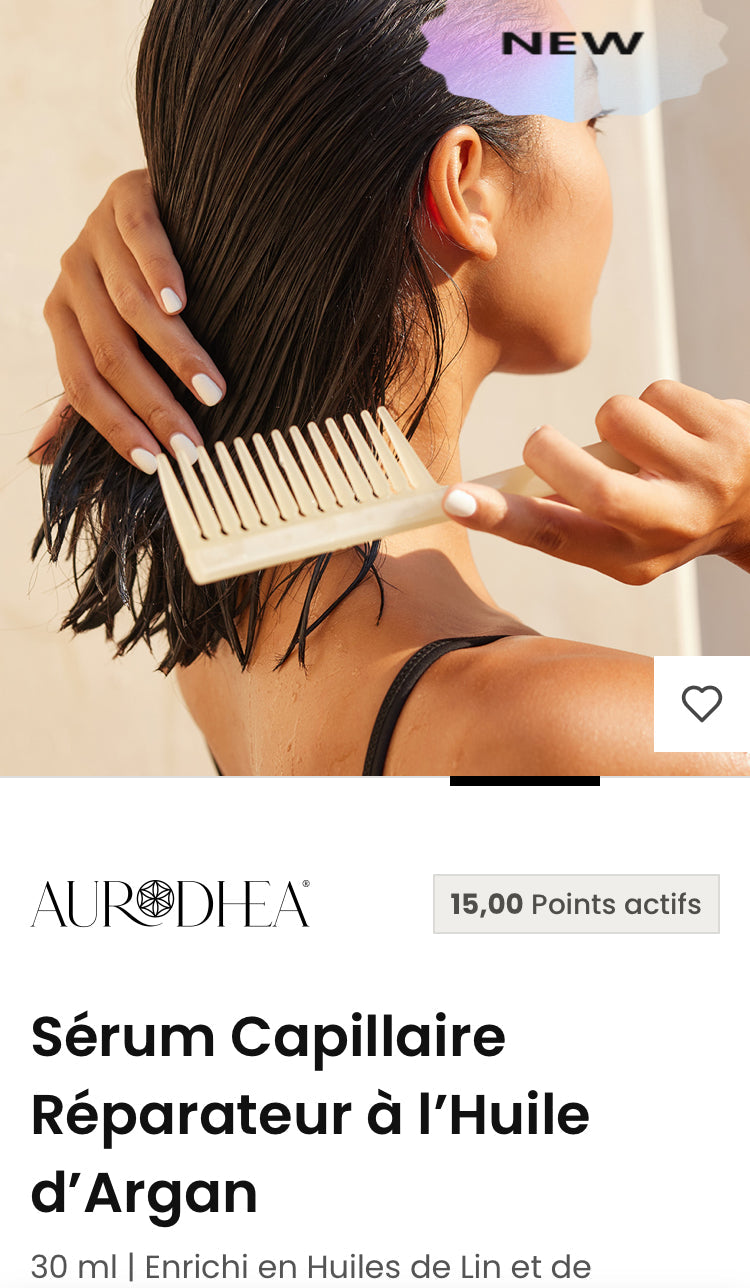 Sérum Capillaire Réparateur à l’Huile d’Argan
30 ml | Enrichi en Huiles de Lin et de Macadamia et en Vitamine Product vendor