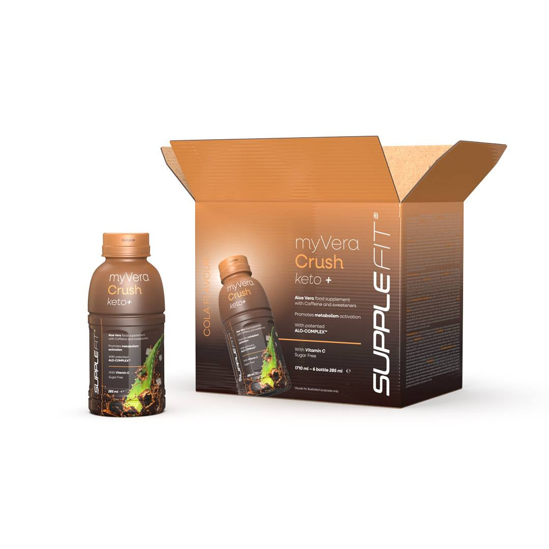 MYVERA CRUSH Keto + | Complément alimentaire avec caféine et édulcorants en bouteille unidose de 285 ml (6 bouteilles) Product vendor