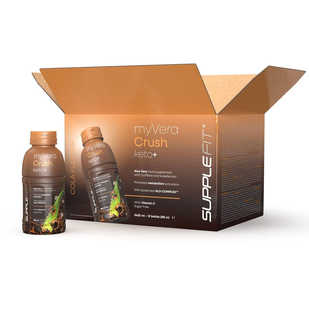 MYVERA CRUSH Keto + | Complément alimentaire avec caféine et édulcorants en bouteille unidose de 285 ml (6 bouteilles) Product vendor